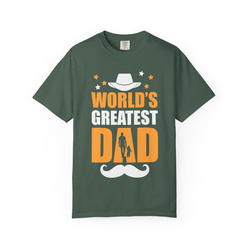 World's Greatest Dad T-Shirt, Funny Father's Day Gift, Unisex Garment-Dyed Tee, Casual Dad Apparel, Birthday Gift for Dad, Everyday Wear